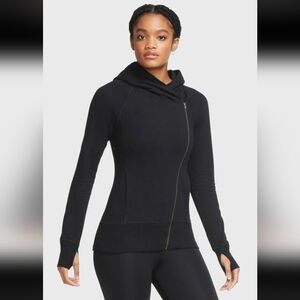 Nike Yoga Black Asymmetrical Zip Hoodie